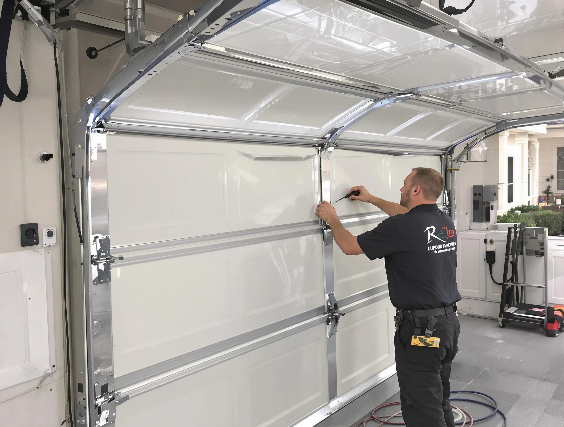 Norwood Garage Door Repair professional performing panel repair in Norwood