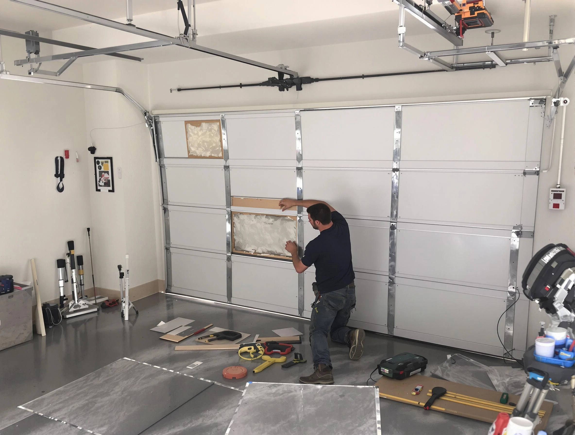 Garage Door Panel Repair in Norwood