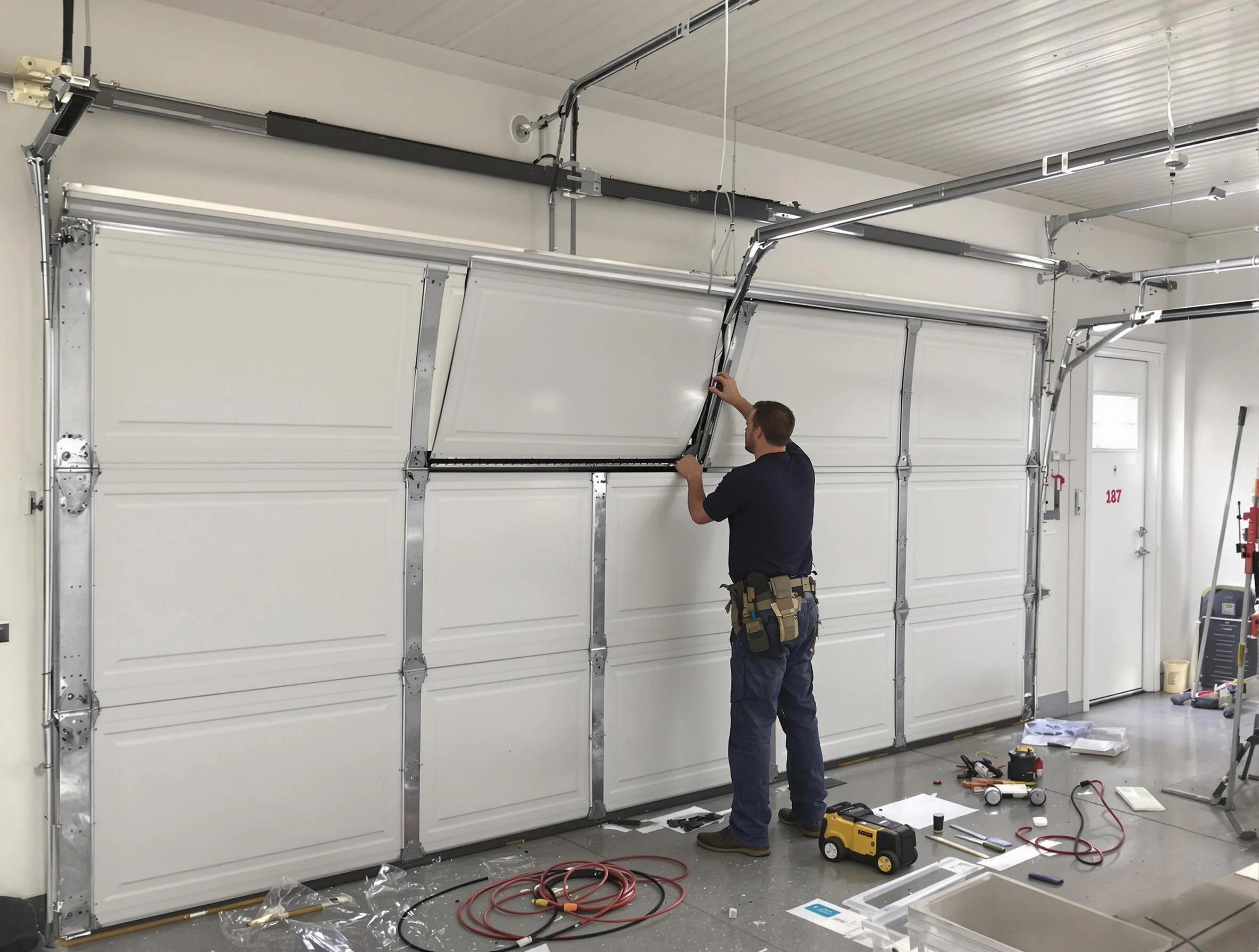 Garage Door Section Replacement in Norwood