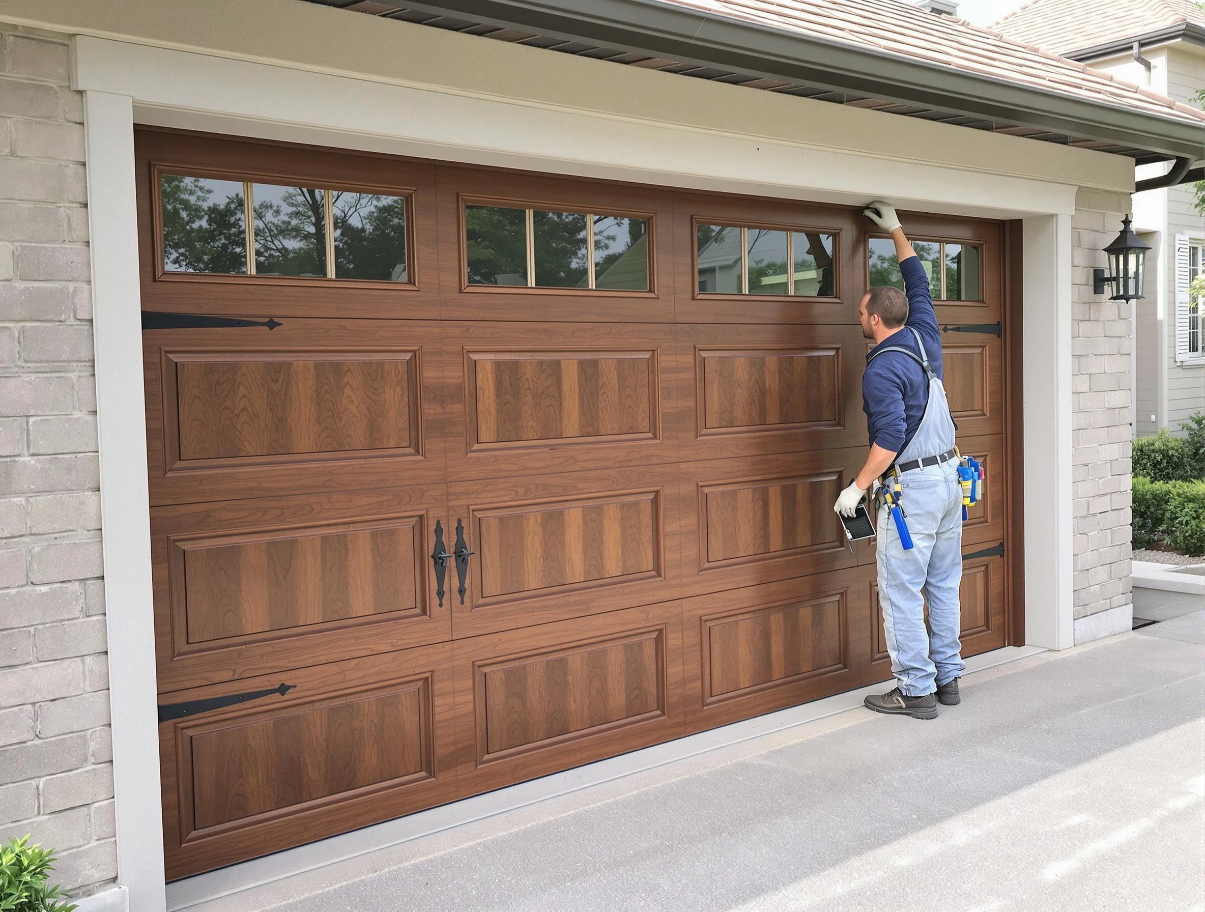Custom garage door showcase by Norwood Garage Door Repair in Norwood