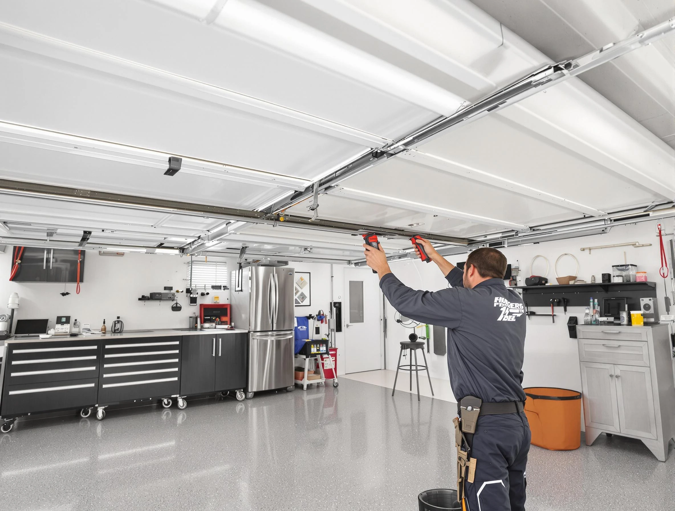 Overhead garage door repair service by Norwood Garage Door Repair in Norwood